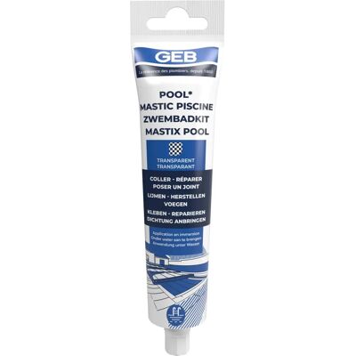GEB Silicone et colle translucide pour piscine - 80ml - Publicité GEB Silicone et colle translucide pour piscine - 80ml - Publicité