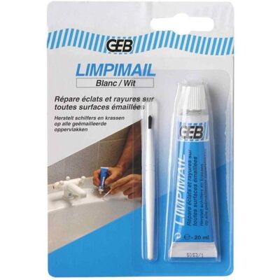 GEB - Limpimail 956831 - Blanc - 20 ml - Réparation d'émail GEB - Limpimail 956831 - Blanc - 20 ml - Réparation d'émail