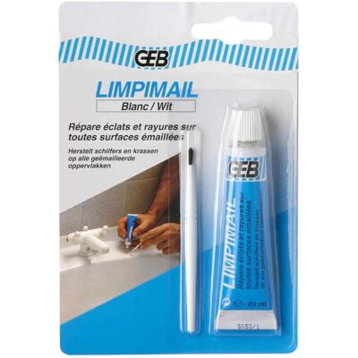 GEB - Limpimail 956831 - Blanc - 20 ml - Réparation d'émail - Publicité GEB - Limpimail 956831 - Blanc - 20 ml - Réparation d'émail - Publicité