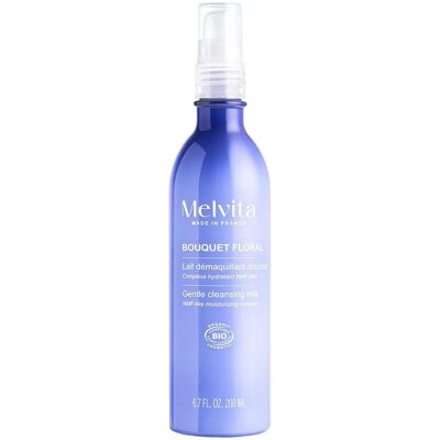 Lait Démaquillant Douceur Bio Melvita avec Eaux Florales - Publicité Lait Démaquillant Douceur Bio Melvita avec Eaux Florales - Publicité