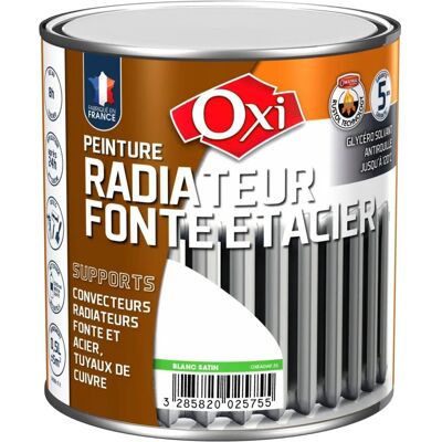 Peinture Satinée pour Radiateurs OXI - 0,5L - Publicité Peinture Satinée pour Radiateurs OXI - 0,5L - Publicité