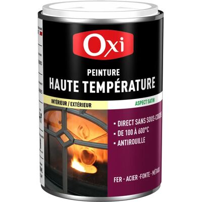 Peinture Haute Température Noire OXI - Antirouille, Finition Satinée - 0.25L - Publicité Peinture Haute Température Noire OXI - Antirouille, Finition Satinée - 0.25L - Publicité