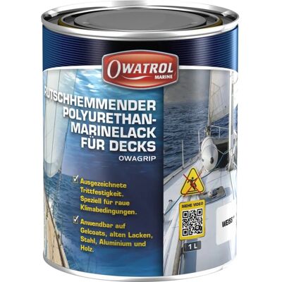 Owatrol Grigio chiaro - Finitura antiscivolo in poliuretano - Qualità marina Owatrol Grigio chiaro - Finitura antiscivolo in poliuretano - Qualità marina