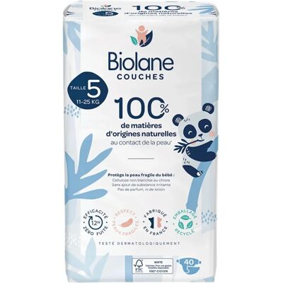 Couches Naturelles Biolane Taille 5 (11-25 kg) 40 pcs. Publicité Couches Naturelles Biolane Taille 5 (11-25 kg) 40 pcs. Publicité