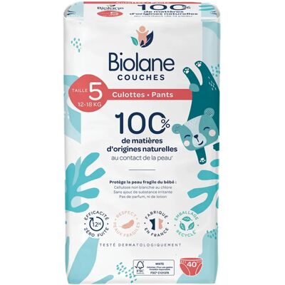 Biolane Natürliche Windeln Größe 5 - 40 Stück Biolane Natürliche Windeln Größe 5 - 40 Stück