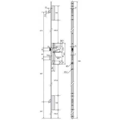 ASSA ABLOY Verriegelung 3-Punkte TF3 Relevage - Schloss ASSA ABLOY Verriegelung 3-Punkte TF3 Relevage - Schloss