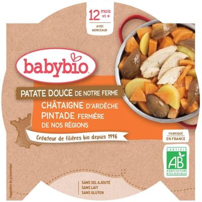 Babybio Poitou Süßkartoffel Perlhuhn - Bio Babyessen Babybio Poitou Süßkartoffel Perlhuhn - Bio Babyessen