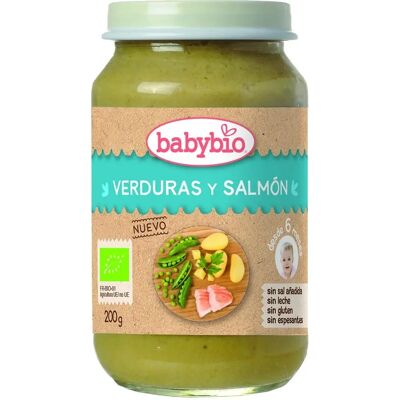 Tarrito de Verduras y Salmón Babybio - 8m+ 200 g Tarrito de Verduras y Salmón Babybio - 8m+ 200 g