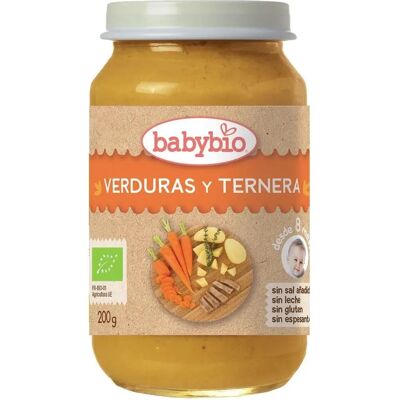 Babybio Tarro de Verduras y Ternera - Comida para bebés Babybio Tarro de Verduras y Ternera - Comida para bebés