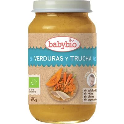 Babybio Verduras con Trucha Tarrito - Comida para bebé Babybio Verduras con Trucha Tarrito - Comida para bebé