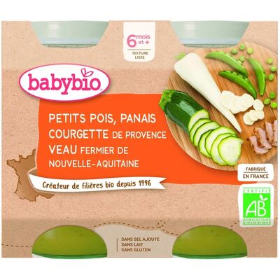 Babybio Veau & Légumes Bio - 2x200g - Publicité Babybio Veau & Légumes Bio - 2x200g - Publicité