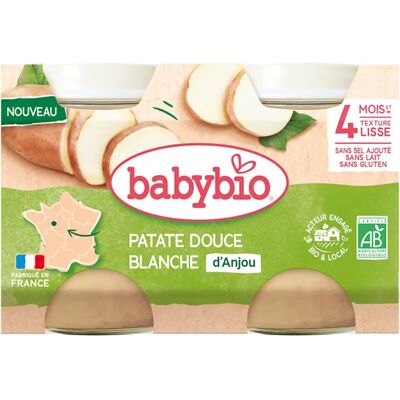 Alimentation bébé Patate Douce Blanche Babybio - 2 x 130g - Publicité Alimentation bébé Patate Douce Blanche Babybio - 2 x 130g - Publicité
