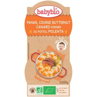 Babybio Kachna Pastinák Dýně Musquée Polenta - Dětské jídlo Babybio Kachna Pastinák Dýně Musquée Polenta - Dětské jídlo