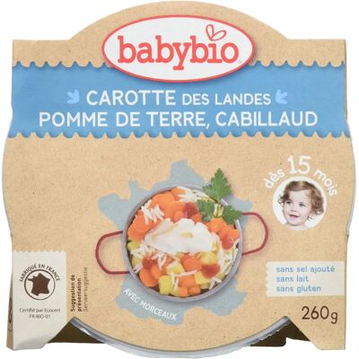 Babybio Babynat Mélange de Légumes au Cabillaud et Riz - Nourriture bébé - Publicité Babybio Babynat Mélange de Légumes au Cabillaud et Riz - Nourriture bébé - Publicité