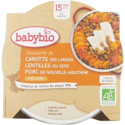 Babybio Karotten-Schweine-Linsen-Babyessen Babybio Karotten-Schweine-Linsen-Babyessen