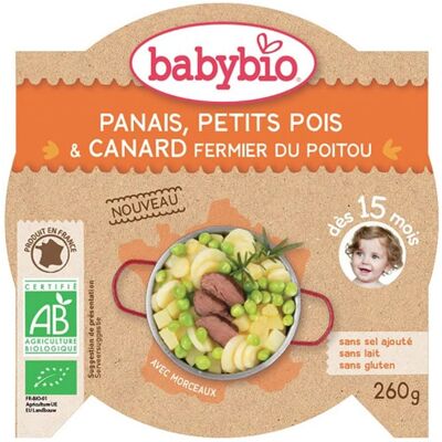 Babybio Bio Pastinaken-Erbsen-Enten-Menü - Baby Food Beutel Babybio Bio Pastinaken-Erbsen-Enten-Menü - Baby Food Beutel