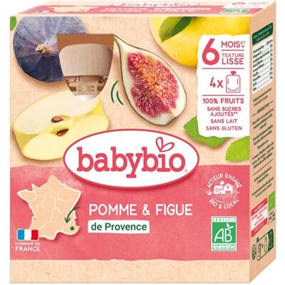 Babybio Apfel Feige Provence 4x90g Babybio Apfel Feige Provence 4x90g