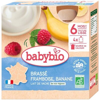 Bio jogurt s malinami a banány - Od 6 měsíců Bio jogurt s malinami a banány - Od 6 měsíců