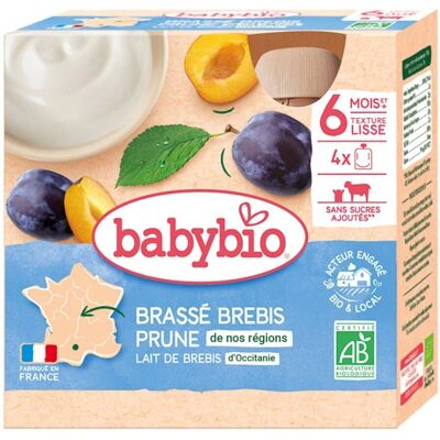 Babybio Postres lácteos - Brassé con leche de oveja y ciruela (4x85g) Babybio Postres lácteos - Brassé con leche de oveja y ciruela (4x85g)