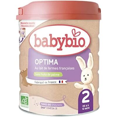 Babybio Optima 2 Bio-Babymilch Französische Farmen 6-12 Monate - Säuglingsnahrung Babybio Optima 2 Bio-Babymilch Französische Farmen 6-12 Monate - Säuglingsnahrung