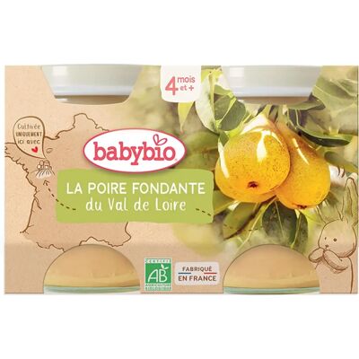 Babybio Purée de Poire Bio & Citron - 2x130g - Publicité Babybio Purée de Poire Bio & Citron - 2x130g - Publicité