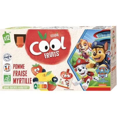 Tarros de fruta orgánica Vitabio - Fresa, Arándano, Manzana - 12x90g Tarros de fruta orgánica Vitabio - Fresa, Arándano, Manzana - 12x90g