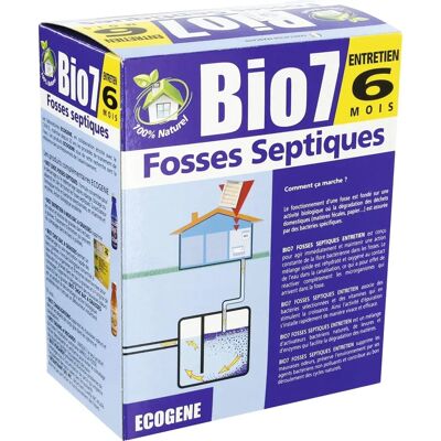 ECOGÈNE Bio7 Entretien fosse septique 6 mois - Maintenance de la fosse - Publicité ECOGÈNE Bio7 Entretien fosse septique 6 mois - Maintenance de la fosse - Publicité