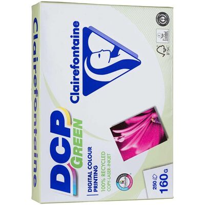 Papier recyclé Clairefontaine Green DCP - A4 160 g, 250 feuilles - Publicité Papier recyclé Clairefontaine Green DCP - A4 160 g, 250 feuilles - Publicité