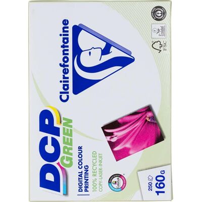 Clairefontaine Grünes Recyclingpapier - A3 - 160g - 250 Blatt Clairefontaine Grünes Recyclingpapier - A3 - 160g - 250 Blatt