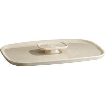 Couvercle rectangulaire Emile Henry pour plat à gratin Ultime - Céramique Beige Couvercle rectangulaire Emile Henry pour plat à gratin Ultime - Céramique Beige