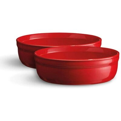 Set di 2 piatti Crème Brûlée Burgundy di Emile Henry Set di 2 piatti Crème Brûlée Burgundy di Emile Henry