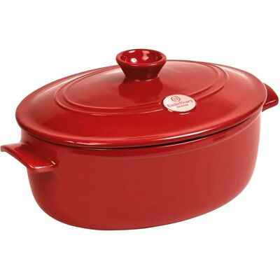 Emile Henry Récipient ovale grand cru flame - 6.0L Emile Henry Récipient ovale grand cru flame - 6.0L