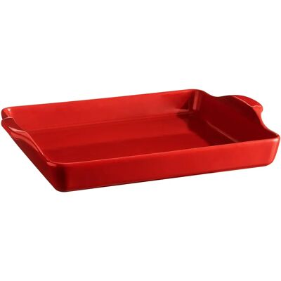 Emile Henry Focaccia Backform - Langlebige Keramik, 40,5x31,5cm, Rot Emile Henry Focaccia Backform - Langlebige Keramik, 40,5x31,5cm, Rot