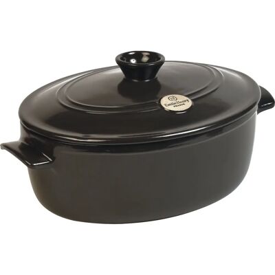 Emile Henry Charcoal Oval Casserole - Kitchenware Emile Henry Charcoal Oval Casserole - Kitchenware