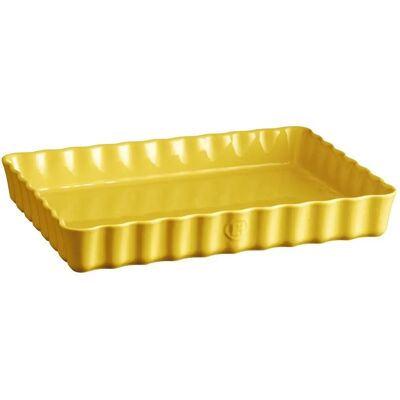Piatto da crostata rettangolare profondo giallo Provence di Emile Henry - 34cm x 24cm Piatto da crostata rettangolare profondo giallo Provence di Emile Henry - 34cm x 24cm