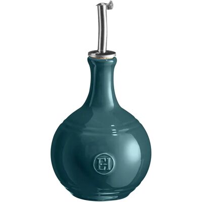 Emile Henry Aceto di Fiamma Blu - Bottiglia da 0,4L con Beccuccio in Acciaio Emile Henry Aceto di Fiamma Blu - Bottiglia da 0,4L con Beccuccio in Acciaio