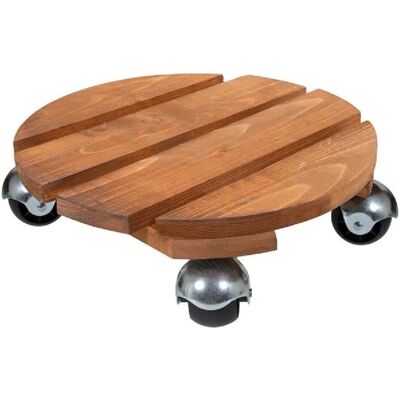 Louis Moulin - Roule plante rond 30cm bois naturel - Wood - Publicité Louis Moulin - Roule plante rond 30cm bois naturel - Wood - Publicité