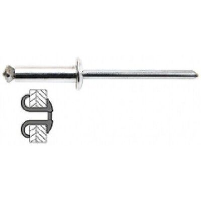 TECHMAN 50 Rivetti Testa Piatta Alluminio/Acciaio 4x12mm TECHMAN 50 Rivetti Testa Piatta Alluminio/Acciaio 4x12mm