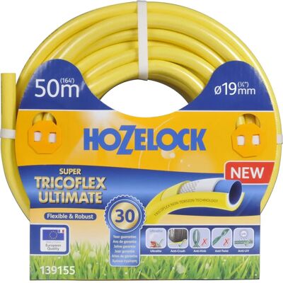 Hozelock - Tubo da Giardino - 50m, 19mm, Giallo - Irrigazione Hozelock - Tubo da Giardino - 50m, 19mm, Giallo - Irrigazione