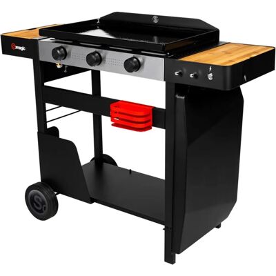 Placa de Gas Somagic - 3 Quemadores, Negro, 61.5x36.5cm - Parrilla de Gas Placa de Gas Somagic - 3 Quemadores, Negro, 61.5x36.5cm - Parrilla de Gas