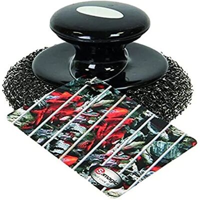 Brosse de nettoyage pour plancha Somagic en acier inoxydable - Publicité Brosse de nettoyage pour plancha Somagic en acier inoxydable - Publicité