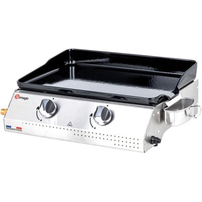 SOMAGIC VERA 200 Plancha de gas - 2 quemadores, 5,3 kW, superficie antiadherente SOMAGIC VERA 200 Plancha de gas - 2 quemadores, 5,3 kW, superficie antiadherente