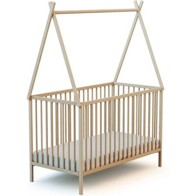 Webaby Lit tipi en bois de hêtre - Lit bébé - Publicité Webaby Lit tipi en bois de hêtre - Lit bébé - Publicité