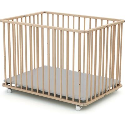 Parc bébé pliable Webaby en bois de hêtre naturel 70x100cm - Publicité Parc bébé pliable Webaby en bois de hêtre naturel 70x100cm - Publicité