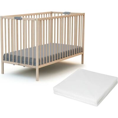 Webaby - Lit bébé pliant en bois - Sécurité, 124cm - Publicité Webaby - Lit bébé pliant en bois - Sécurité, 124cm - Publicité