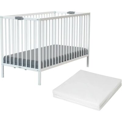 Lit bébé en hêtre Webaby - 124x82x65cm - Lit pour bébé - Publicité Lit bébé en hêtre Webaby - 124x82x65cm - Lit pour bébé - Publicité