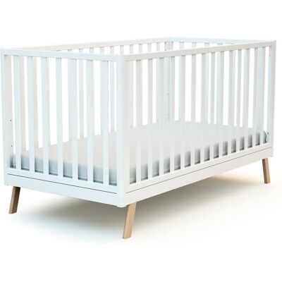 Lit Bébé Convertible Blanc AT4 70x140cm - Lit bébé - Publicité Lit Bébé Convertible Blanc AT4 70x140cm - Lit bébé - Publicité