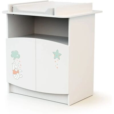 AT4 Table à langer en bois blanc Winnie - Mobilier bébé - Publicité AT4 Table à langer en bois blanc Winnie - Mobilier bébé - Publicité
