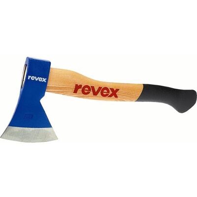 Revex Hache - Manche courbé, bois, 0,6kg - Hache - Publicité Revex Hache - Manche courbé, bois, 0,6kg - Hache - Publicité