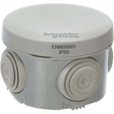 Schneider Electric ENN05001 IP55 runde Anschlussdose - Grau Schneider Electric ENN05001 IP55 runde Anschlussdose - Grau